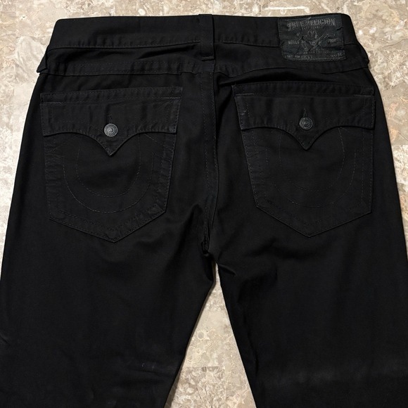 True Religion Other - True Religion Jeans Mens 34 (fits 36x31) Black Ricky Straight Flap Pocket Denim